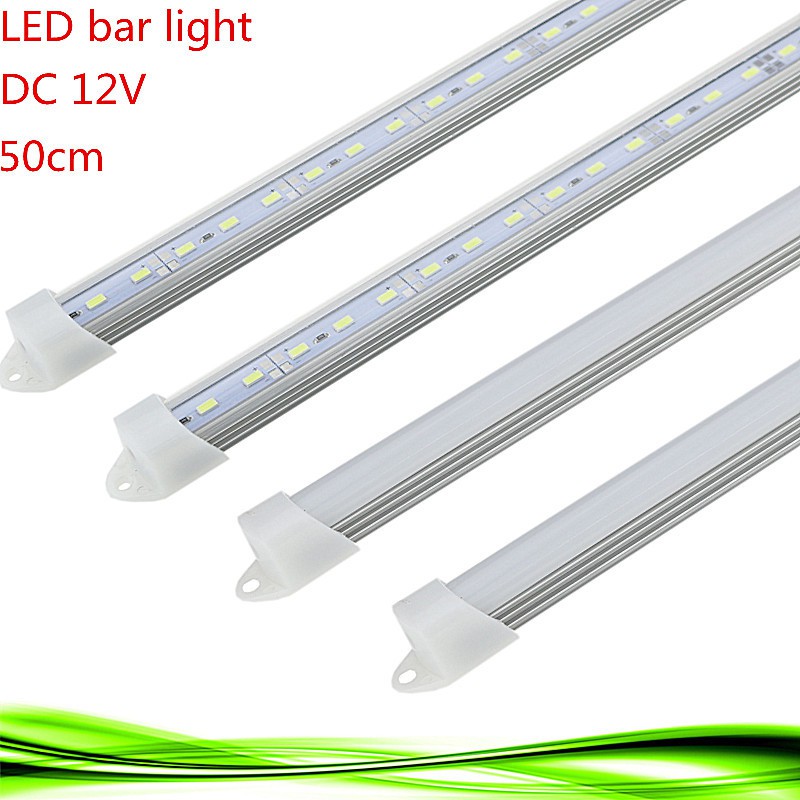 combo 5 bóng Đèn led 12v, Led Thanh 12v, tuýp led 12v 8w (50cm) có máng, hộp.