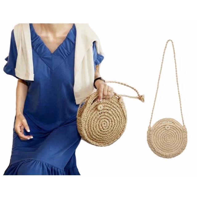 Túi cói ( giỏ cói đi biển) 109k