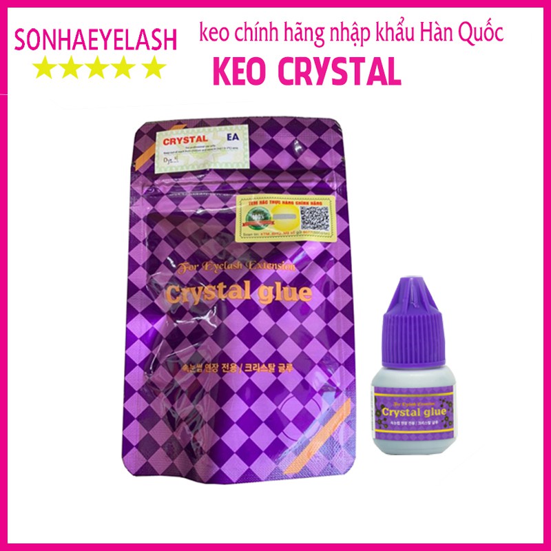 Keo nối mi crystal glue, keo nối mi crystal tím ít cay, khô 2s-3s dành cho thợ nối mi chuyên nghiệp dụng cụ mi Sơn Hà