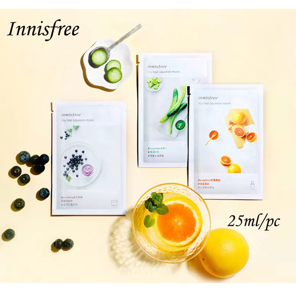 Mặt nạ giấy Innisfree My Real Squeeze 18 loại 20ml