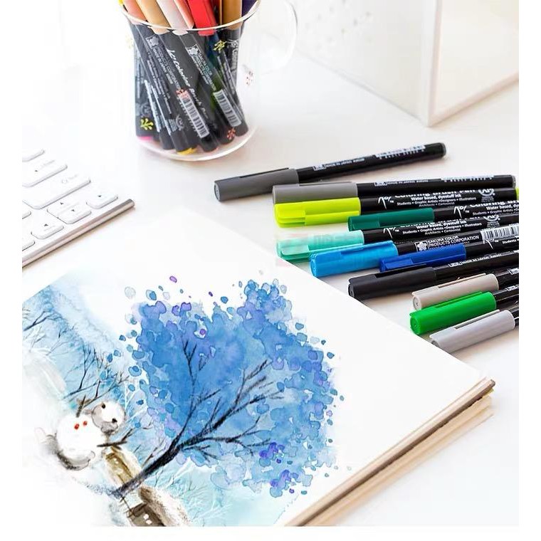 BÚT CỌ MÀU SAKURA KOI COLORING BRUSH PEN ( TONE MÀU 3)