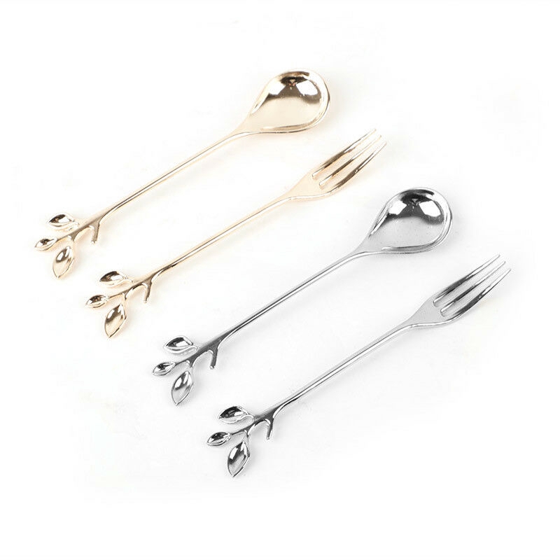 Set 2 muỗng cà phê bằng thép không gỉ chất lượng cao tiện dụng