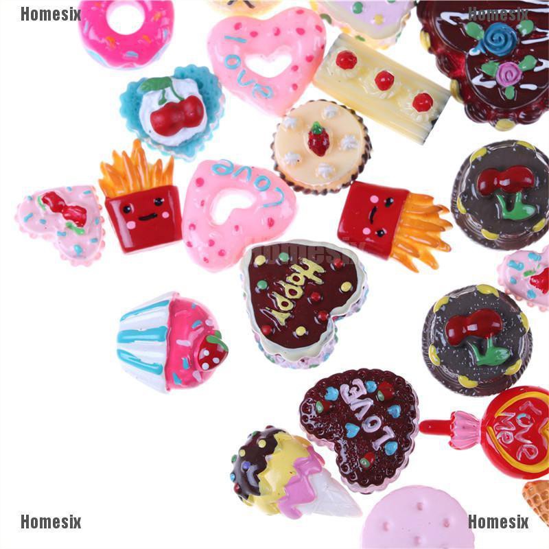 [HoMSI] 1010Pcs Dolls Miniature Pretend Toy Food Cake Biscuit Donuts For  Dolls SUU