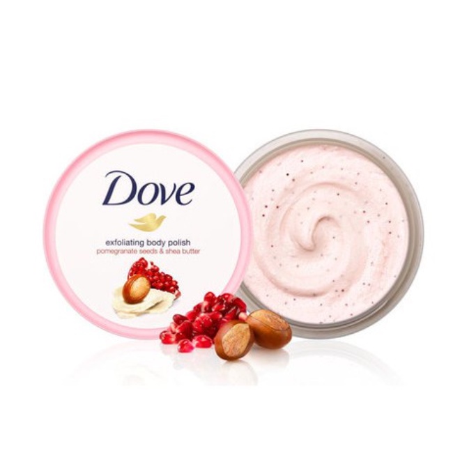 Tẩy da chết &amp; dưỡng thể Dove Đức &amp; Mỹ macca, lựu, lavender, tẩy da chết body - Shop Viloet