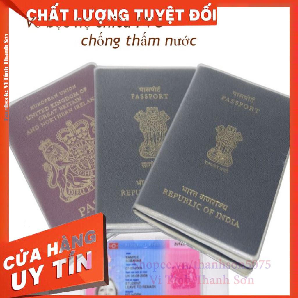 Vỏ Bọc Hộ Chiếu Có Khe Nhét Thẻ ATM Visa Name Card - Vi Tính Thanh Sơn