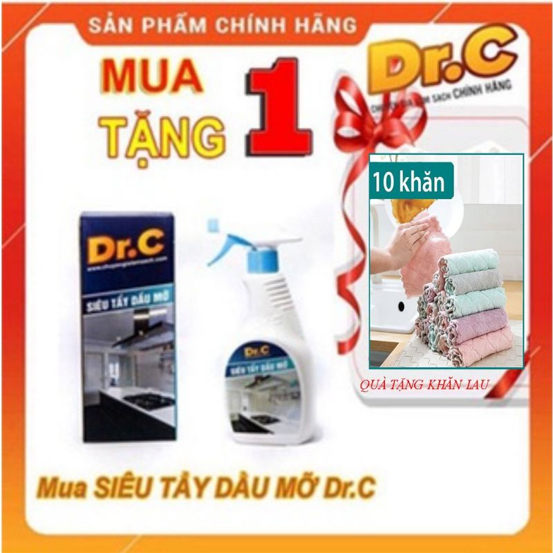 Siêu tẩy dầu mỡ Dr.C - Loại 500ml chuyên dụng, hiệu quả, tiết kiệm- Hàng chính hãng