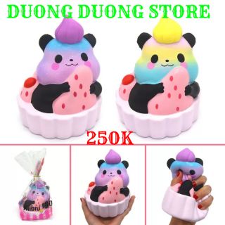 SQUISHY GẤU NGỒI ĂN KEM HÃNG KIIBRU