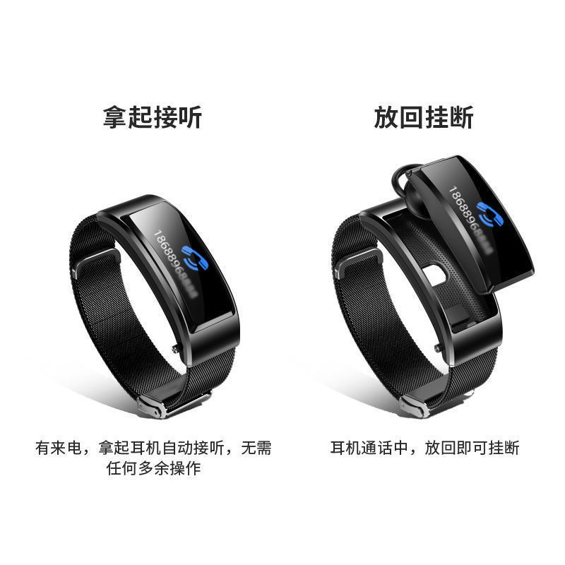 【Sẵn sàng giao hàng】vòng đeo tay thông minhMàn hình màu có thể trả lời cuộc gọi Tai nghe bluetooth vòng đeo t