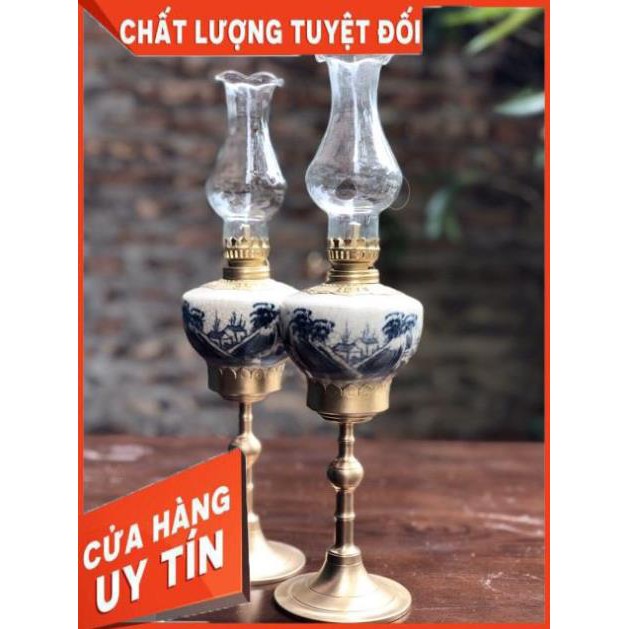 Giá hủy diệt -  Đèn thờ dầu men rạn cao cấp Bát Tràng