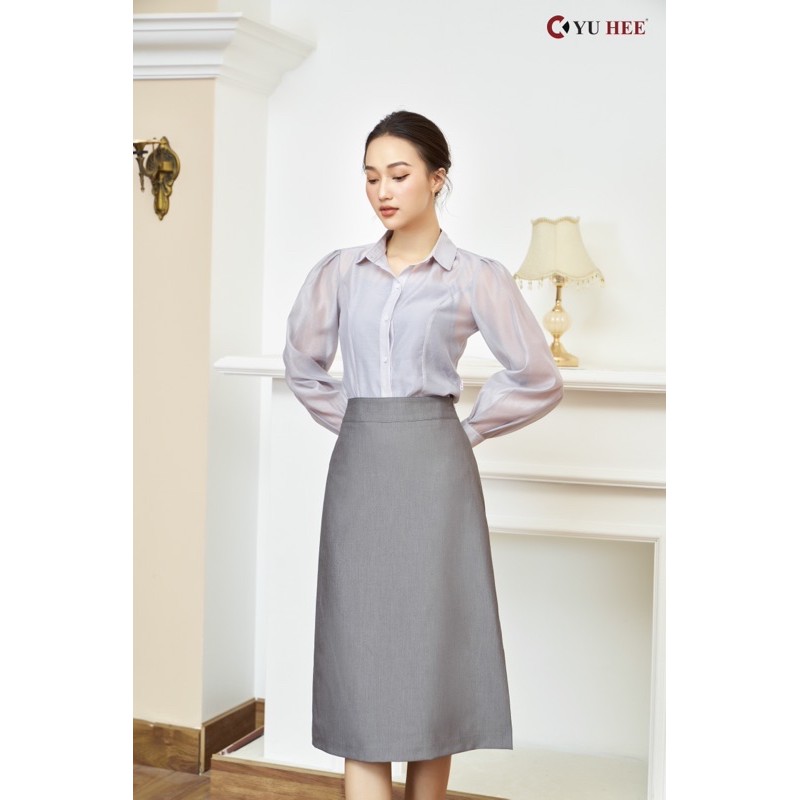 Chân váy xòe chữ A chéo nhật trơn qua gối cao cấp YuHee | BigBuy360 - bigbuy360.vn