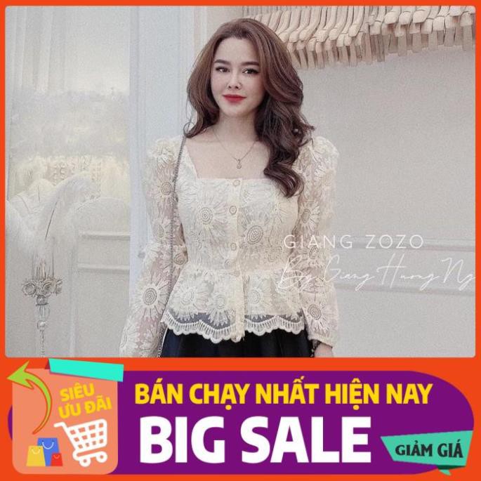 BÁN CHẠY NHẤT Áo cổ vuông tay bồng ren hoa nhiều màu sắc