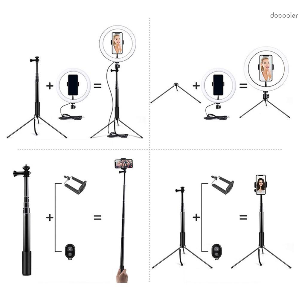 Vòng Đèn Led 26cm Có Chân Đế Sắt Dùng Chụp Ảnh / Trang Điểm / Phát Trực Tiếp / Phát Trực Tiếp Giá Đỡ Điện Thoại | BigBuy360 - bigbuy360.vn