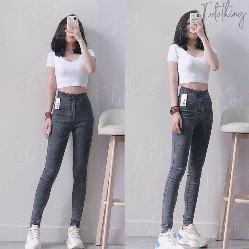 Quần Skinny Jean cạp liền lưng siêu cao [ẢNH CHÍNH CHỦ] | BigBuy360 - bigbuy360.vn