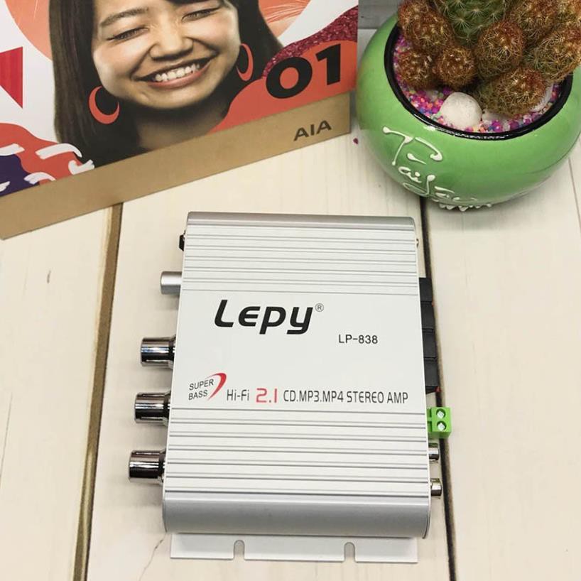 Ampli mini công suất Lepy LP-838 12V Hi-Fi 2.1 -dc2392