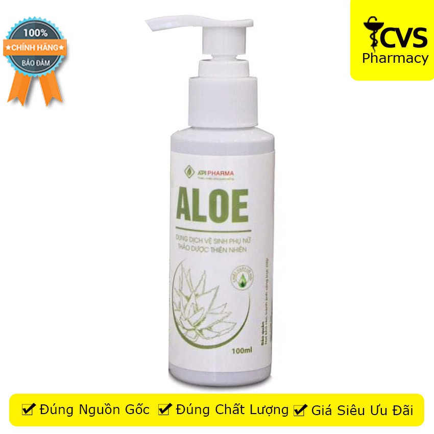 Dung Dịch Vệ Sinh Phụ Nữ ALOE - Chiết Xuất Lô Hội &amp; Các Thảo Dược Thiên Nhiên - api cvspharmacy