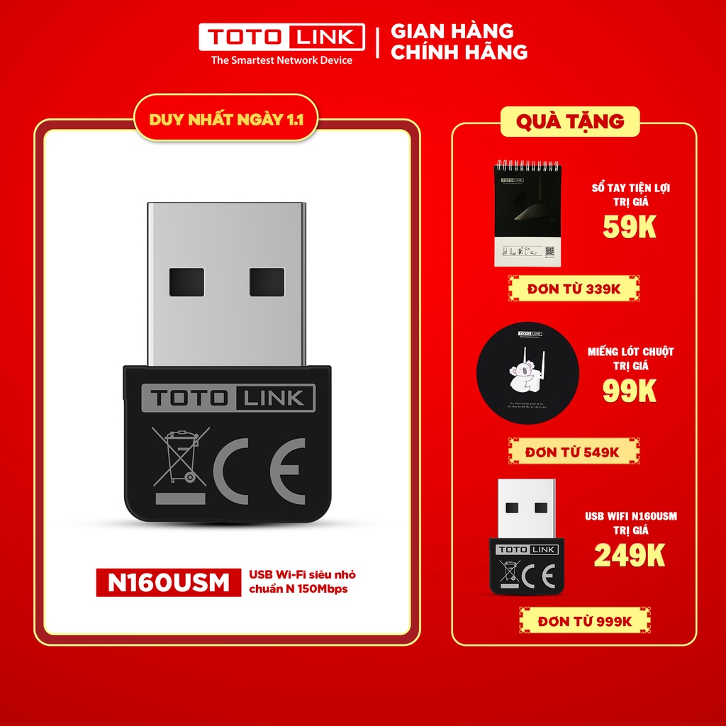 Usb wifi chuẩn N 150Mbps TOTOLINK N160USM