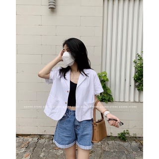 Áo blazer ngắn tay [Hình thật]