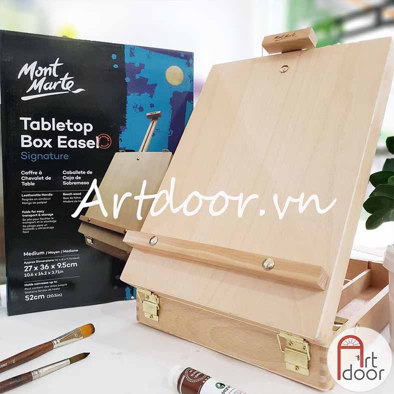 [ARTDOOR] Giá vẽ để bàn MONT MARTE Hộp Đựng gỗ sồi (0039)