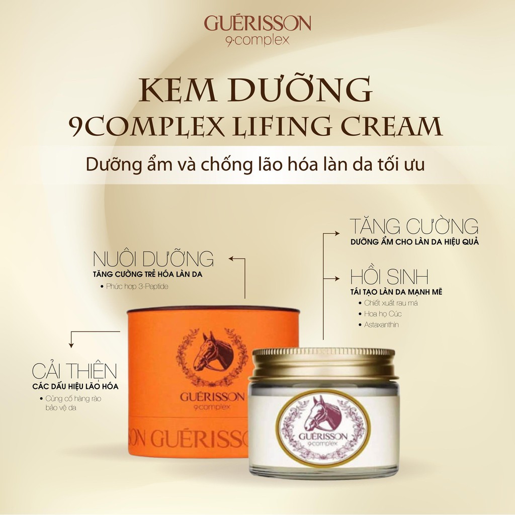 Kem dưỡng da dầu ngựa Guerisson 9-complex Cream 70g