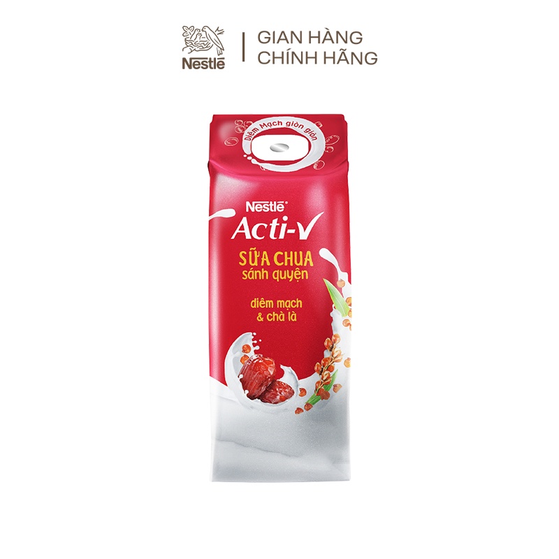 [MUA 5 TẶNG 1]Bộ 6 hộp sữa chua sánh quyện Nestlé Acti-V(6x180ml): 2 việt quất, 2 yến mạch, 2 diêm mạch &amp; chà là