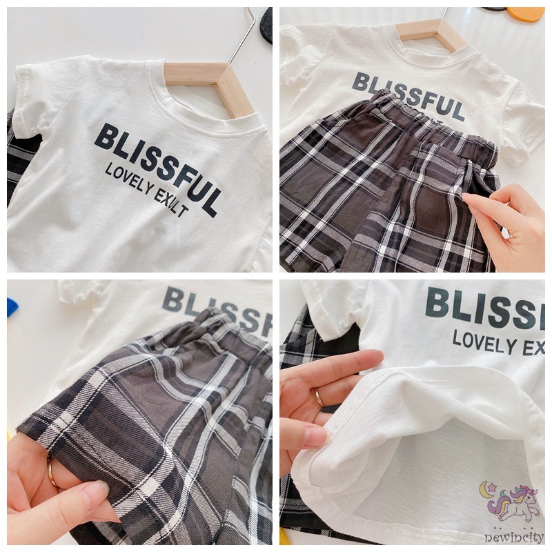 Bộ Áo Thun Ngắn Tay + Quần Ngắn Mùa Hè Cho Bé Trai