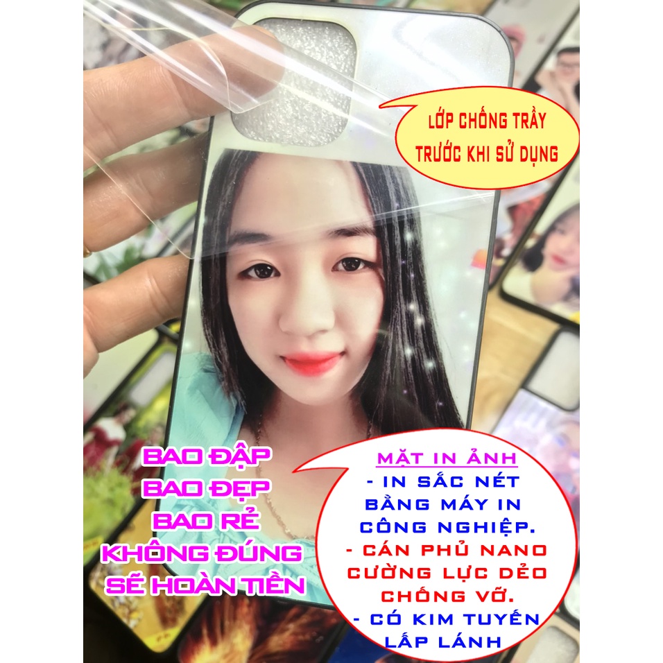 Ốp lưng in hình theo yêu cầu (TRÁNG GƯƠNG GIẢ KÍNH - BAO ĐẬP)