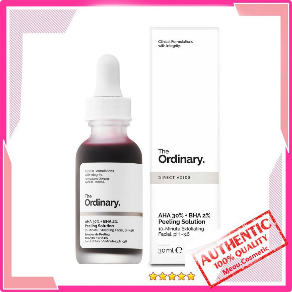 [RẺ NHẤT] The Ordinary AHA 30% + BHA 2% Peeling solution - 30ml - Tẩy tế bào chết hóa học chuyên sâu | BigBuy360 - bigbuy360.vn