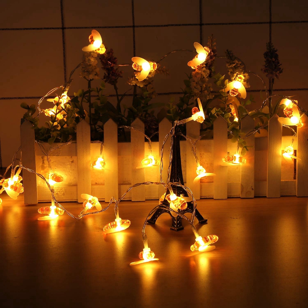 Dây đèn LED hình tổ ong chạy pin dùng cho trang trí