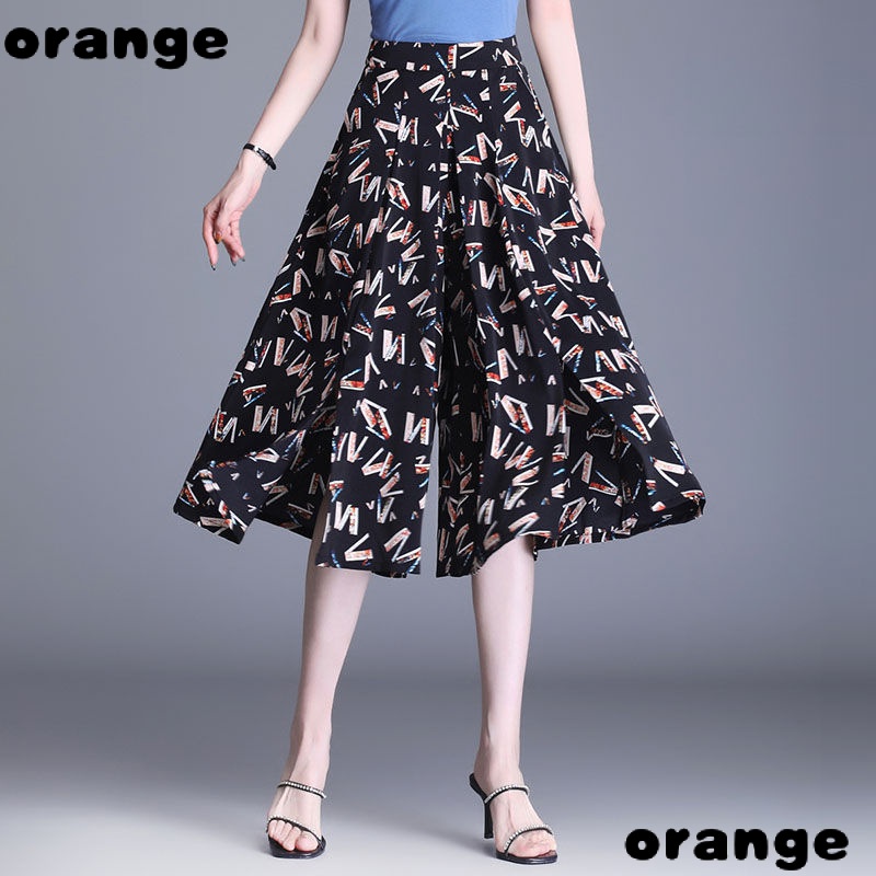 Hakama Quần Ống Rộng Lưng Cao Vải Voan Mỏng Họa Tiết Hoa Mùa Hè 2022 Dành Cho Mẹ Mặc Hàng Mới
