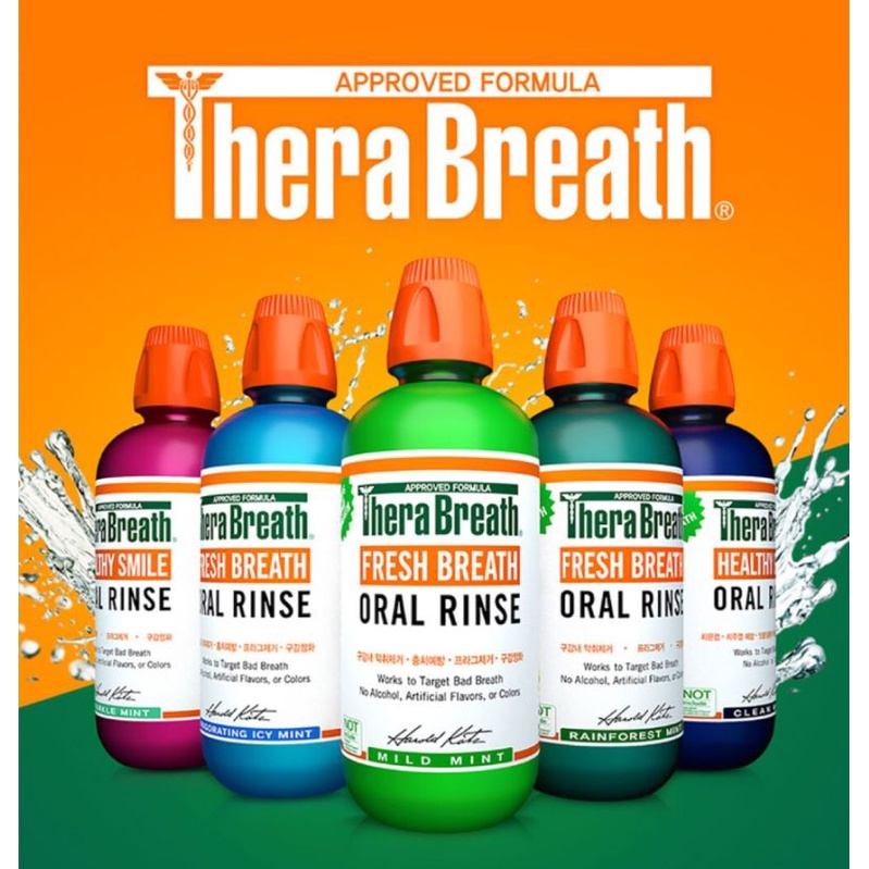Nước súc miệng Thera Breath hương bạc hà dịu nhẹ 473ml