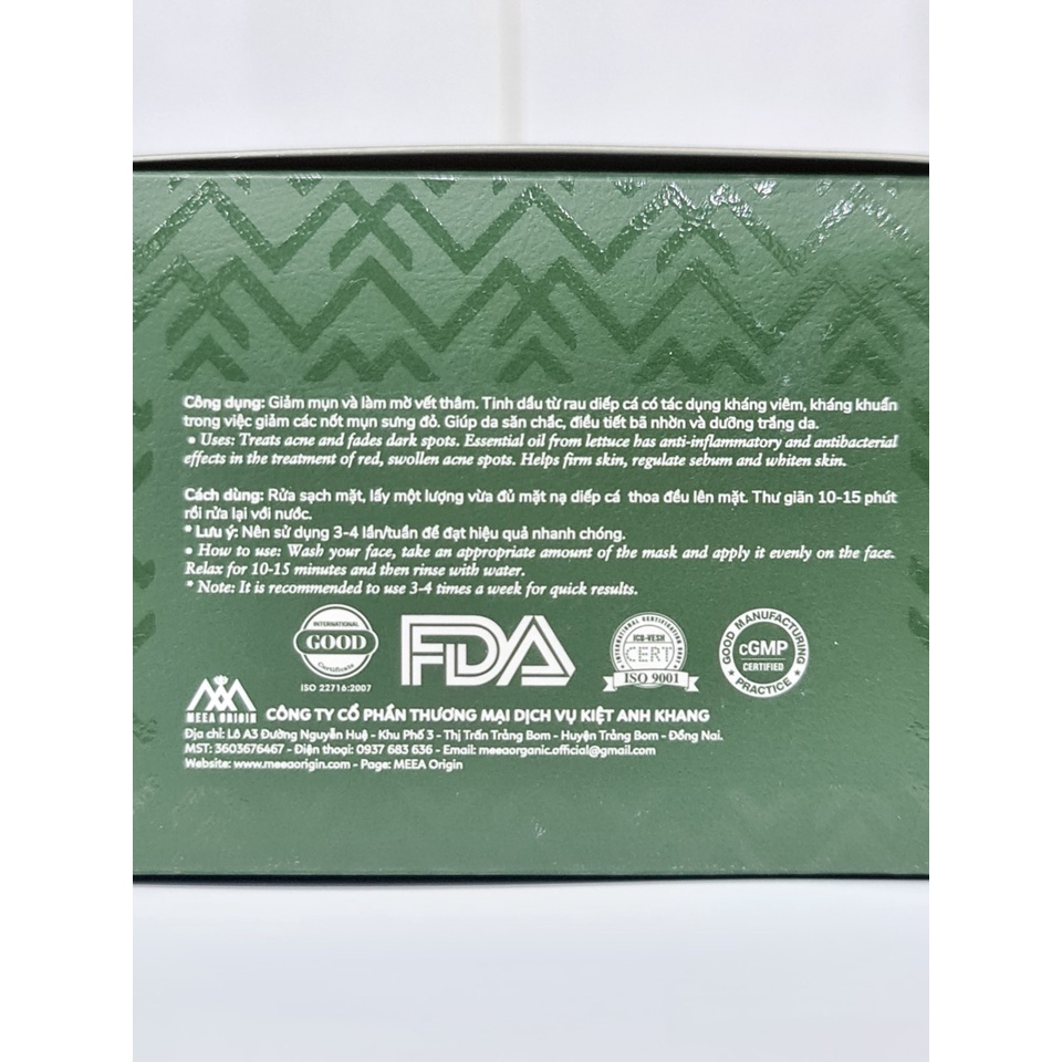 Mặt Nạ Diếp Cá Thải Độc Giảm Mụn Làm Dịu Da Meea Origin 120g
