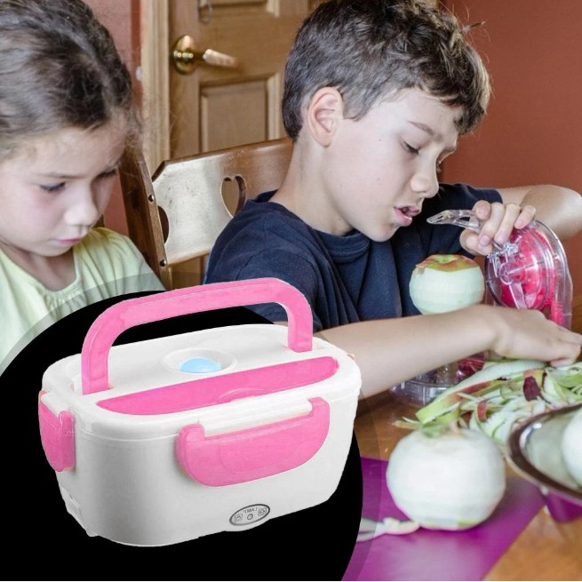 Hộp Cơm Hâm Hộp Cơm Hâm Nóng Ruột INOX 304 Cắm Điện 1.2L Có Quai Xách Tiện Lợi, An Toàn Vệ Sinh Tặng Kèm Muỗng