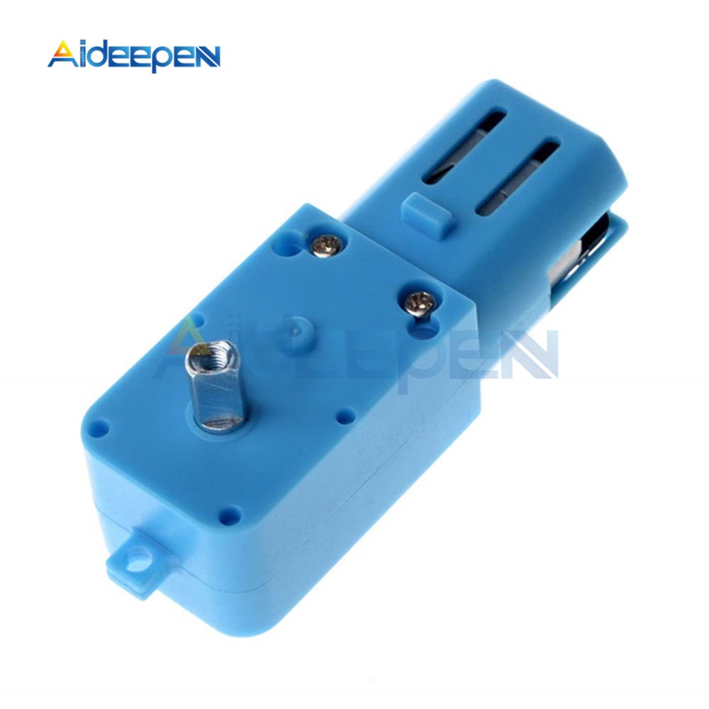 Bánh Răng Mô Tơ Giảm Tốc 1: 90 3v-6v Màu Xanh Dương Chuyên Dụng Cho Robot