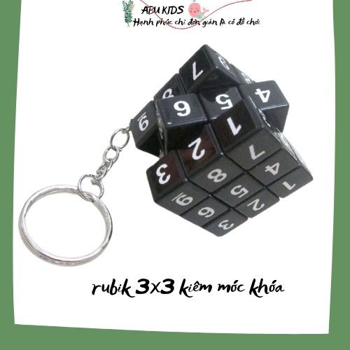 Rubik 3x3 kèm Móc khóa -  Móc khóa đồ chơi nhiều công dụng A387