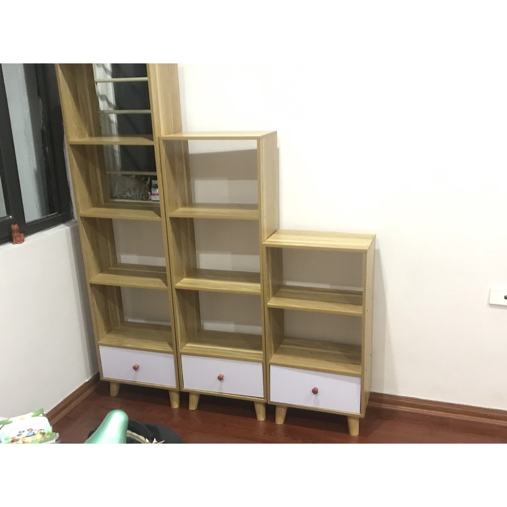 Kệ Gỗ Bắc Âu Để Sách, Kệ Trưng Bày Gỗ MDF 4 Tầng