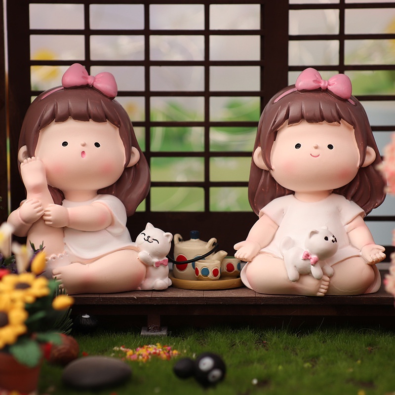 Tượng cô gái Yoga đáng yêu trang trí nhà cửa, ô tô mang lại an nhiên trong cuộc sống 💕FREESHIP 50k💕 - Dear Ladies