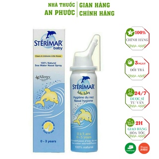 Xịt Mũi Sterimar Trẻ Em  ⚡ CAM KẾT CHẤT LƯỢNG  ⚡ Xịt giúp bé thông mũi, sạch mũi tránh ngạt mũi Chai 50ml