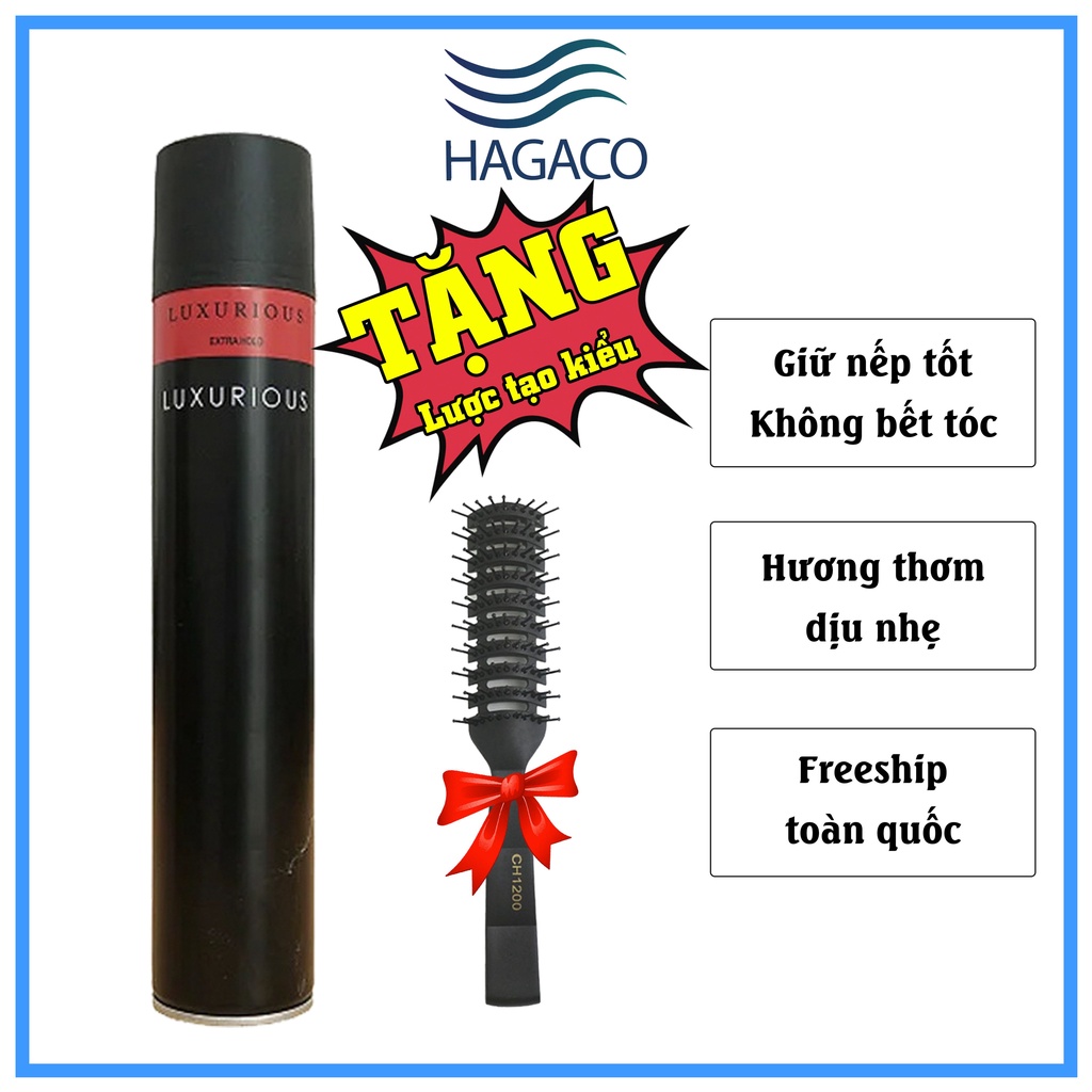 Gôm LUXURIOUS siêu cứng hương thơm nhẹ giữ nếp lâu dành cho nam
