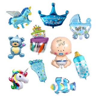 Set 10 Bong Bóng Lá Nhôm Hình Hoạt Hình Trang Trí Tiệc Sinh Nhật Cho Bé
