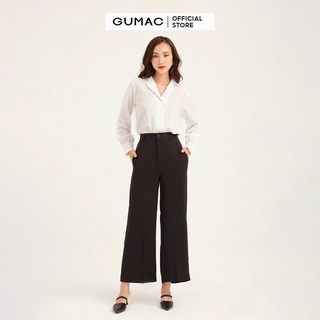 Quần tây nữ ống rộng cơ bản GUMAC đủ size, thanh lịch sang trọng QB138