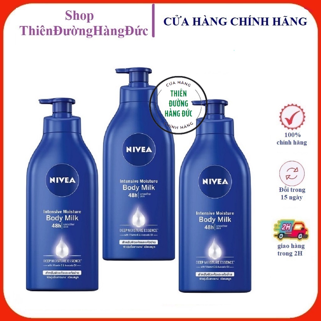 Sữa dưỡng thể chuyên sâu NIVEA (625 ml) Đức, dưỡng ẩm trong
