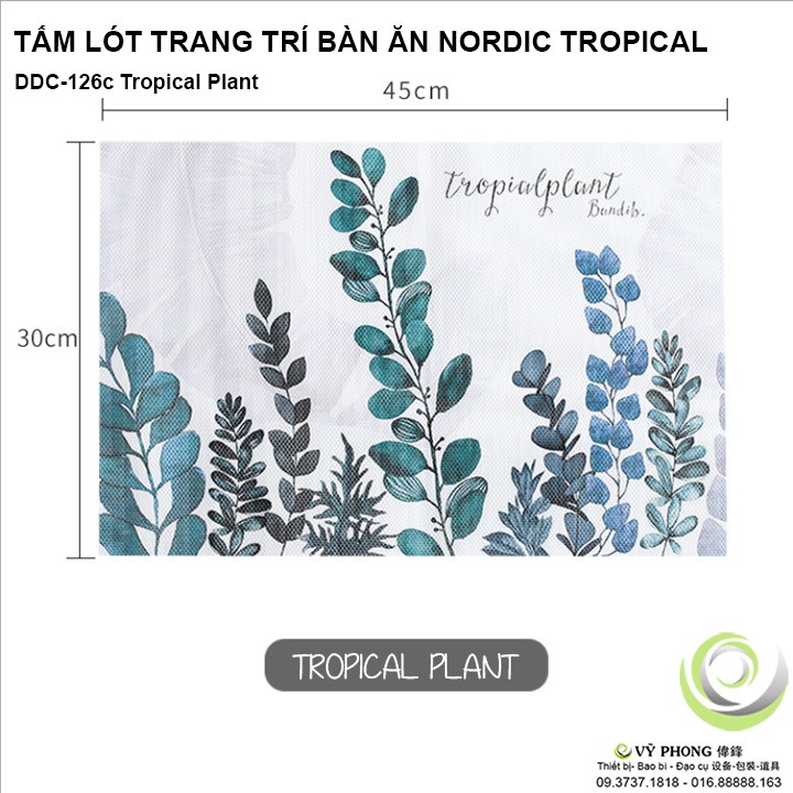 TẤM LÓT BÀN ĂN VẢI BỐ NORDIC TROPICAL TRANG TRÍ NHÀ CHỤP ẢNH SẢN PHẨM INS DDC-126a,b,c,d