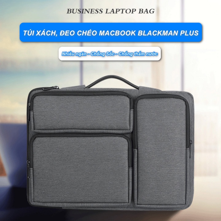 TÚI XÁCH, ĐEO CHÉO MACBOOK lap top 13inch BLACKMAN PLUS - Home and Garden