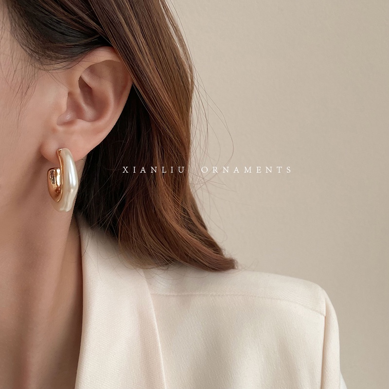 Bông Tai Ngọc Trai Bằng Acrylic Thời Trang Hàn Quốc 2022 S925