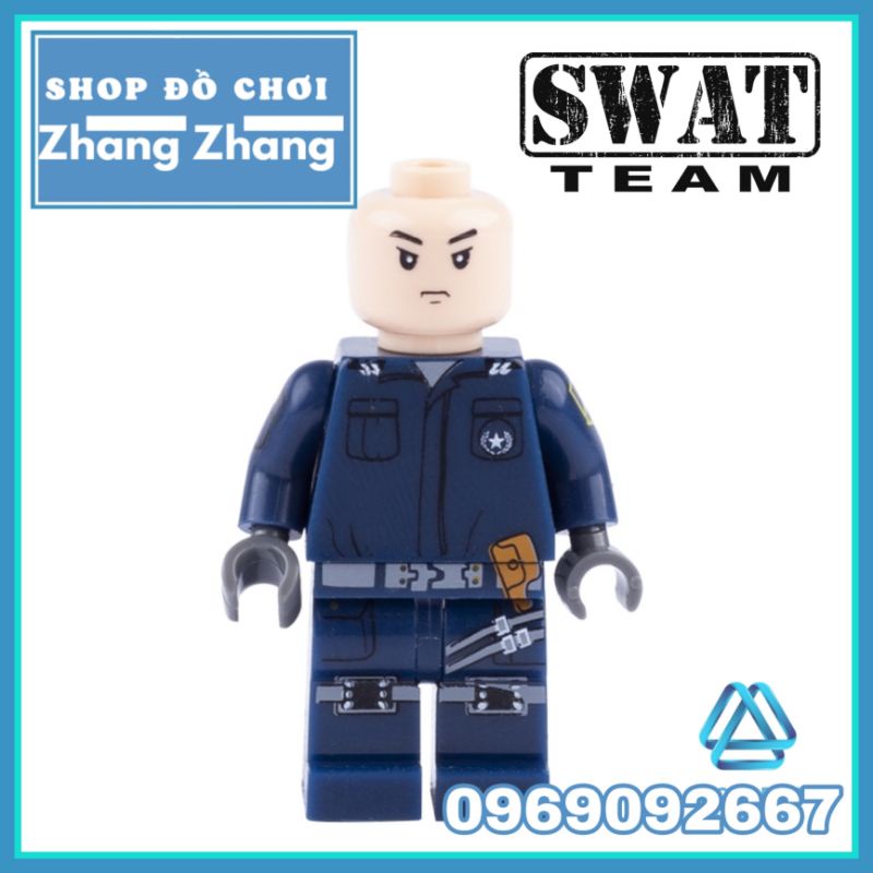 Đồ chơi Xếp hình mô hình cảnh sát đặc nhiệm SWAT phản ứng nhanh Minifigures Kazi KY017