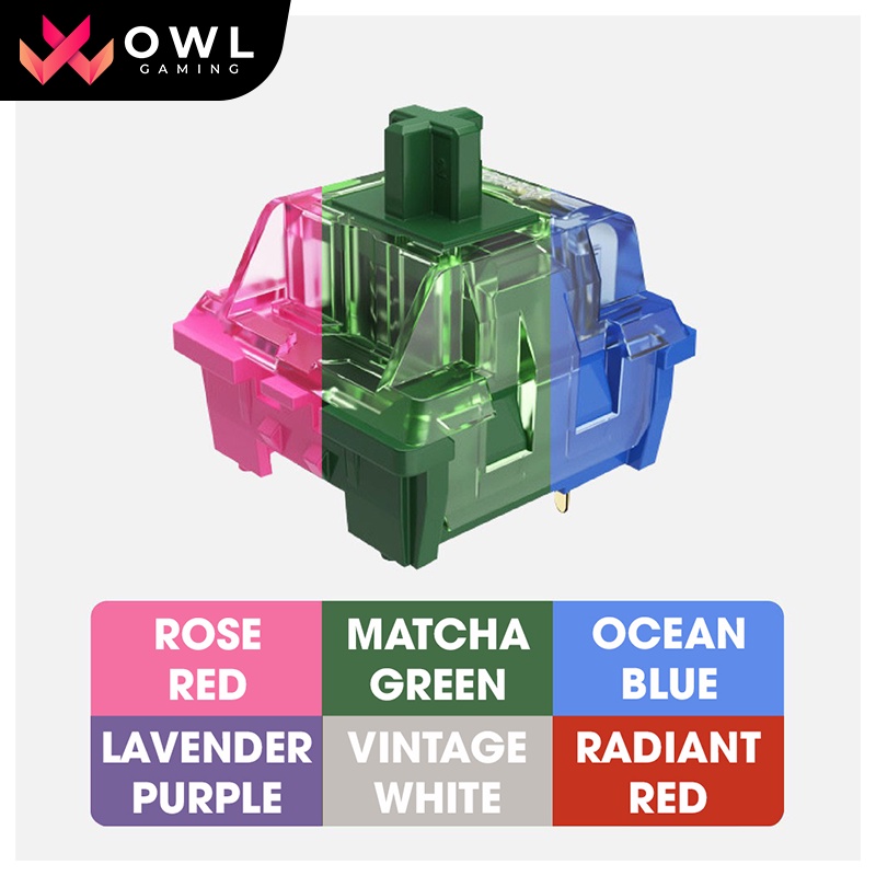 Bộ switch AKKO CS (Lavender Purple / Vintage White / Radiant Red / Ocean Blue / Matcha Green / Rose Red ) - 45 cái/bộ