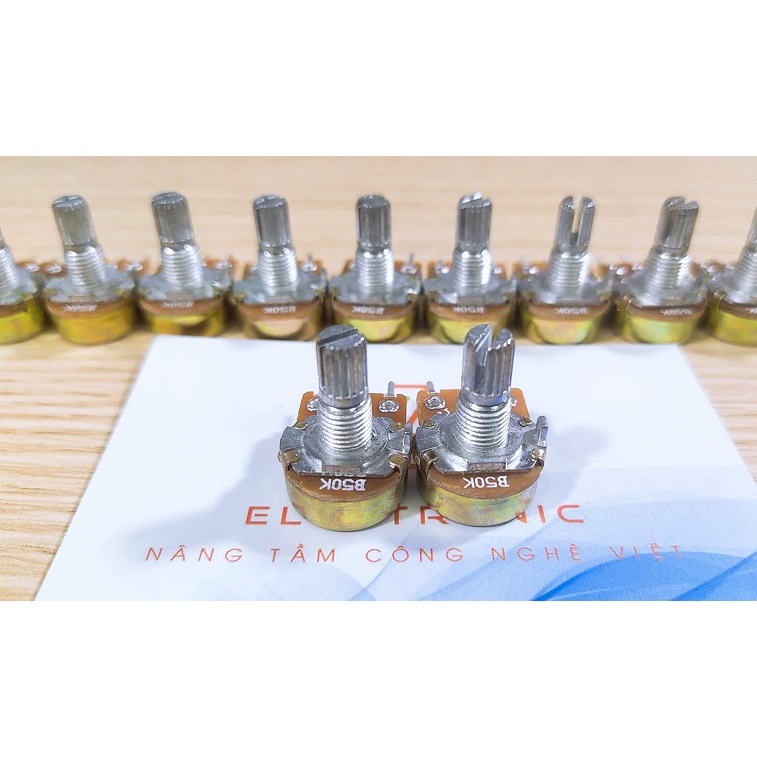 Triết áp WH148 50k đơn 15mm G5-D10 K1E1