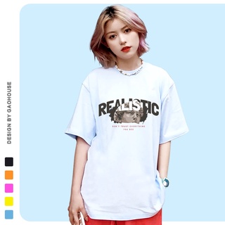 Áo thun nữ Basic REALISTIC Unisex form rộng (V197)