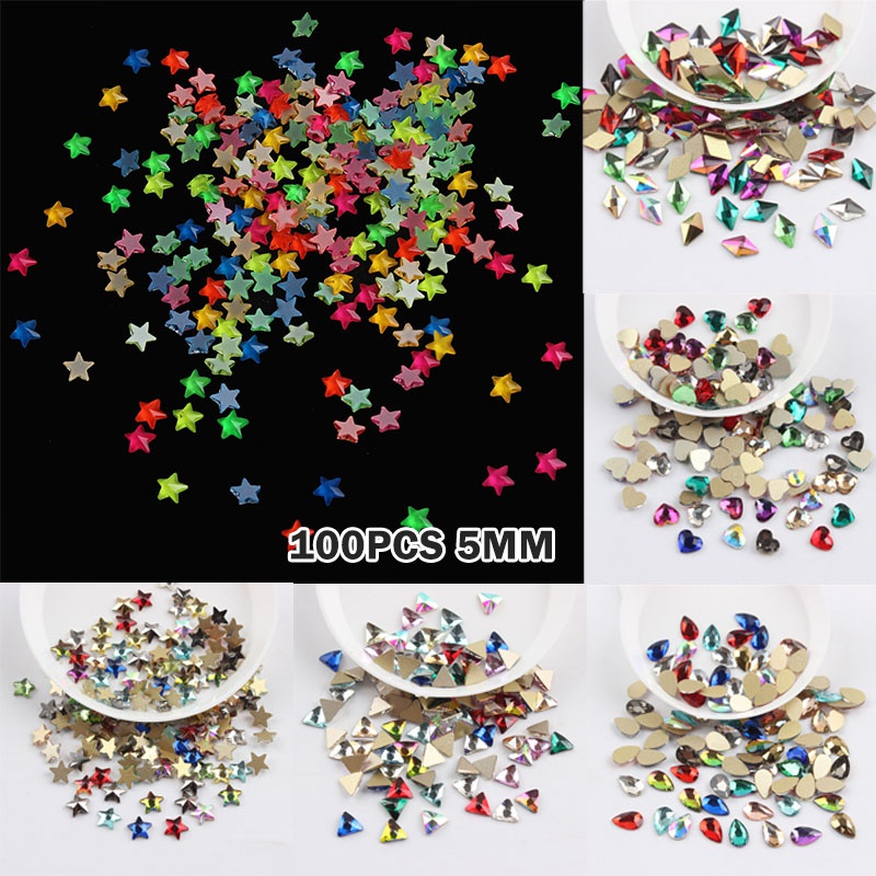 Set 100 Viên Đá Pha Lê Trang Trí Móng Tay Nghệ Thuật