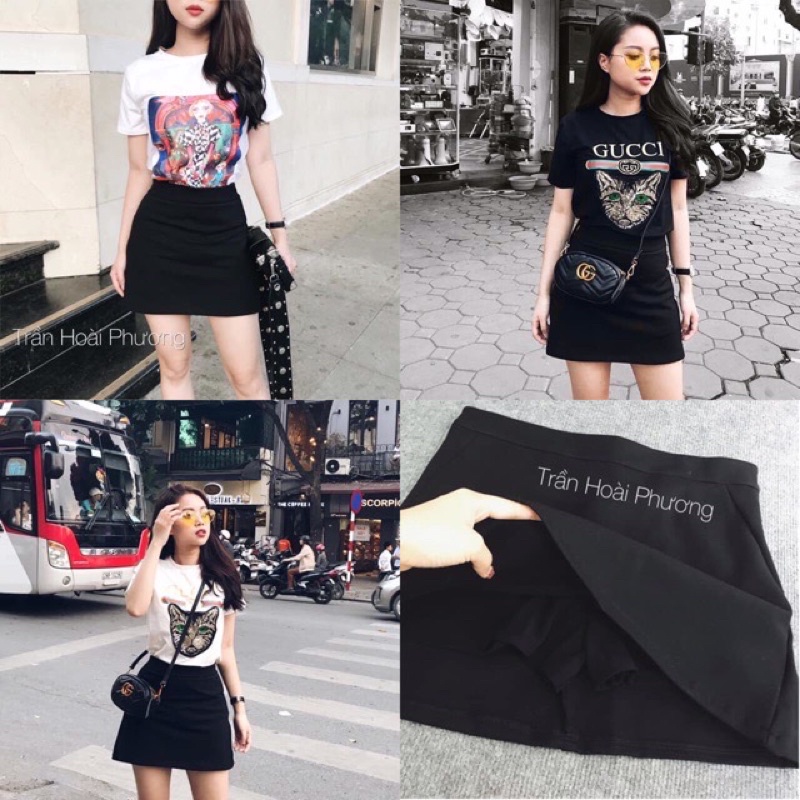 CHÂN VÁY UMI ĐEN BASIC CvĐ có lót quần